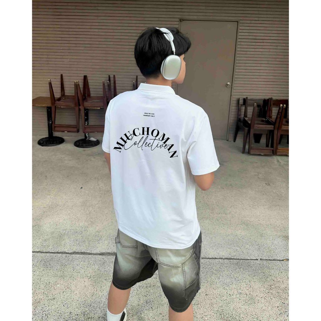 Áo polo nam form rộng PLD210 Miucho Man in Typography_thumbnail_3