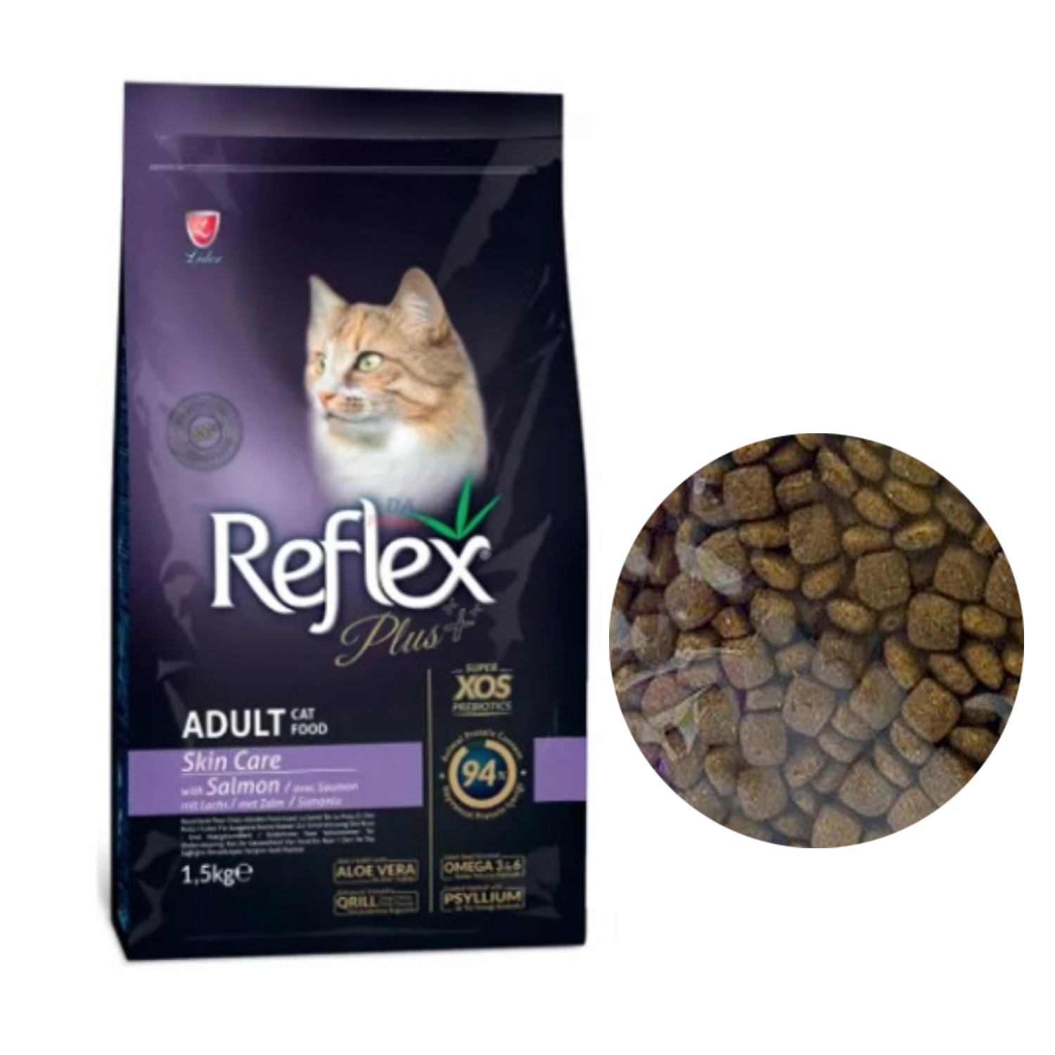 Thức ăn cho mèo REFLEX PLUS ADULT CAT FOOD SKIN CARE SALMON (Cá hồi) 1.5KG_thumbnail_2
