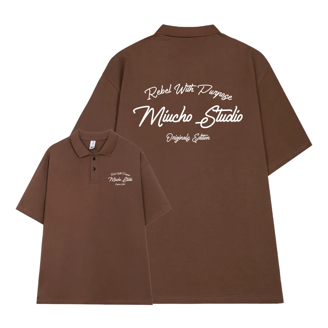 Áo polo form Oversize Miucho Studio 2478 tay ngắn cổ trụ vải cotton thoáng mát cao cấp_thumbnail_7