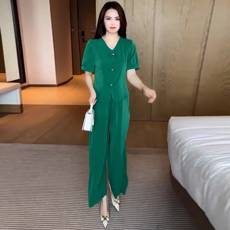 15023-Set bộ lụa latin xanh kết nút  tàu cách điệu ( lụa latin)_thumbnail_1