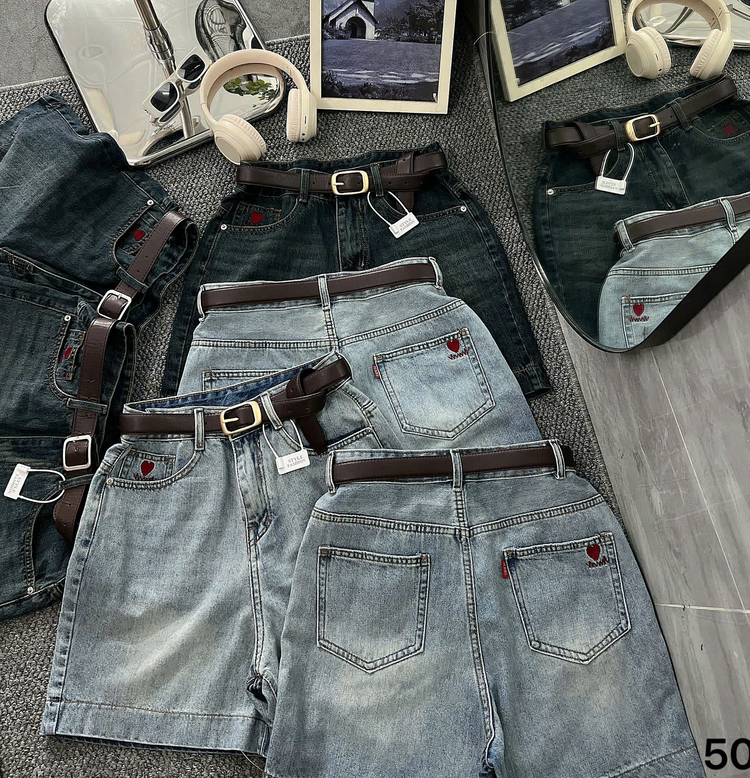 Quần short jean ngố thêu tim bigsize QSJ050 dành cho nàng mũm mĩm từ 55-90kg_thumbnail_12