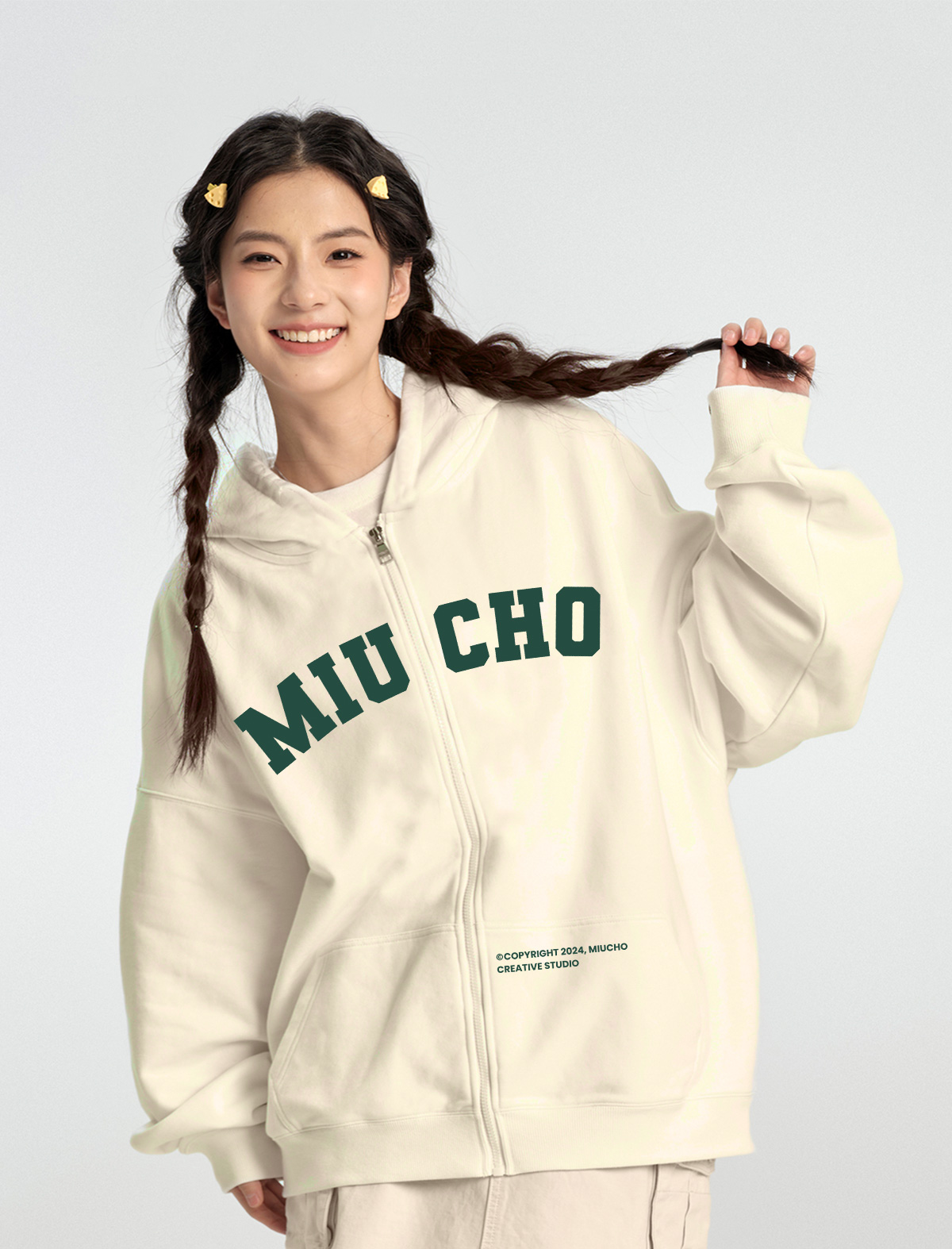 Áo hoodie unisex local brand HZD1322 Miucho nỉ chân cua dày dặn in basic_thumbnail_3