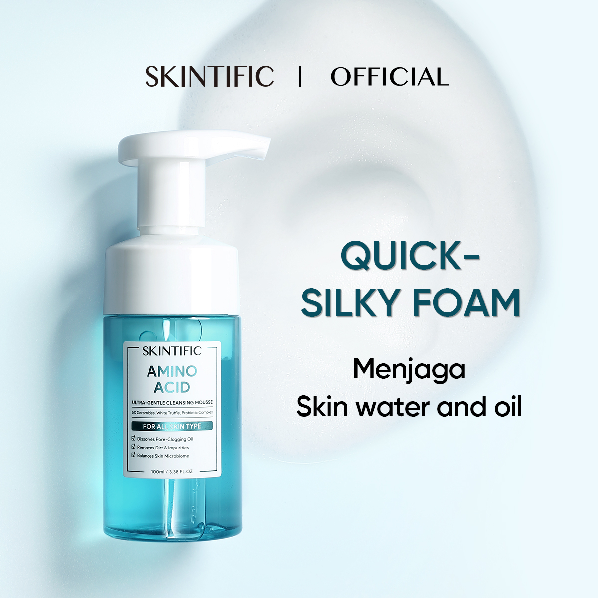 Skintific Amino Acid Ultra Gentle Cleansing Mousse
