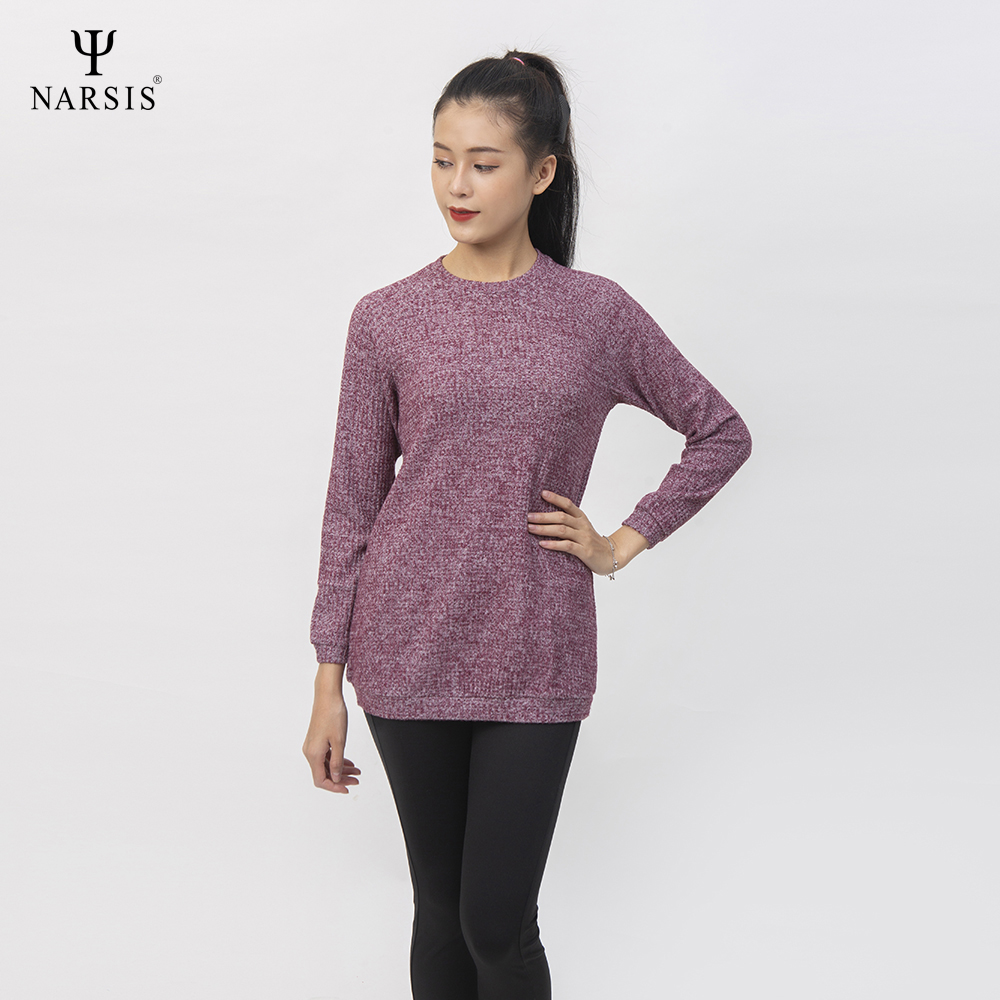 ÁO THU ĐÔNG NỮ L0041 NARSIS VẢI LEN COTTON ẤM ÁP, THOÁNG MÁT, GIỮ ẤM TỐT, MỀM MẠI_thumbnail_3