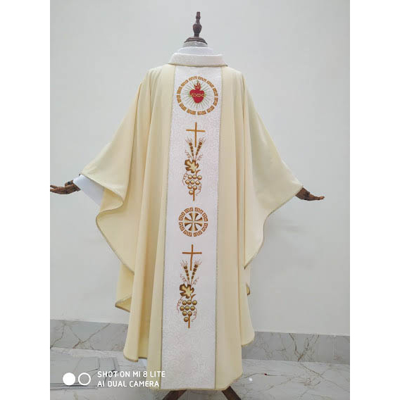 Áo lễ linh mục màu kem - Qùa tặng tân linh mục - Qùa tặng cha xứ