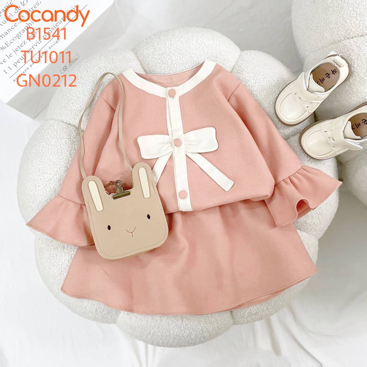 Bộ nhung HỒNG ĐẬM phối be tay bèo_thumbnail_0