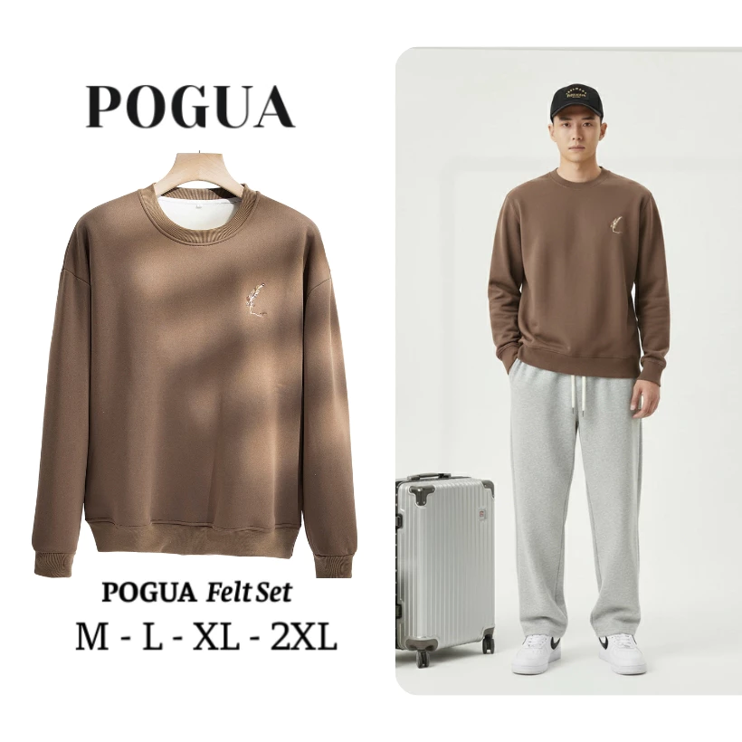 Áo Sweater Nam Nữ Nỉ Lông Nhung Thêu Lông Vũ Form Boxy Unisex,Dày Dặn Giữ Ấm Tốt_thumbnail_5