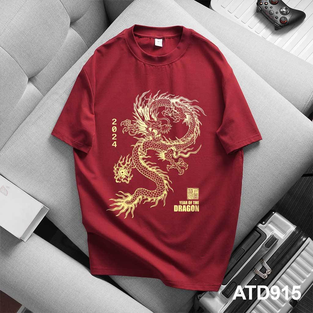 Áo phông nam tết in hình rồng form rộng local brand ATD915 Miucho Iconic tay ngắn vải cotton cổ tròn in artwork_thumbnail_2