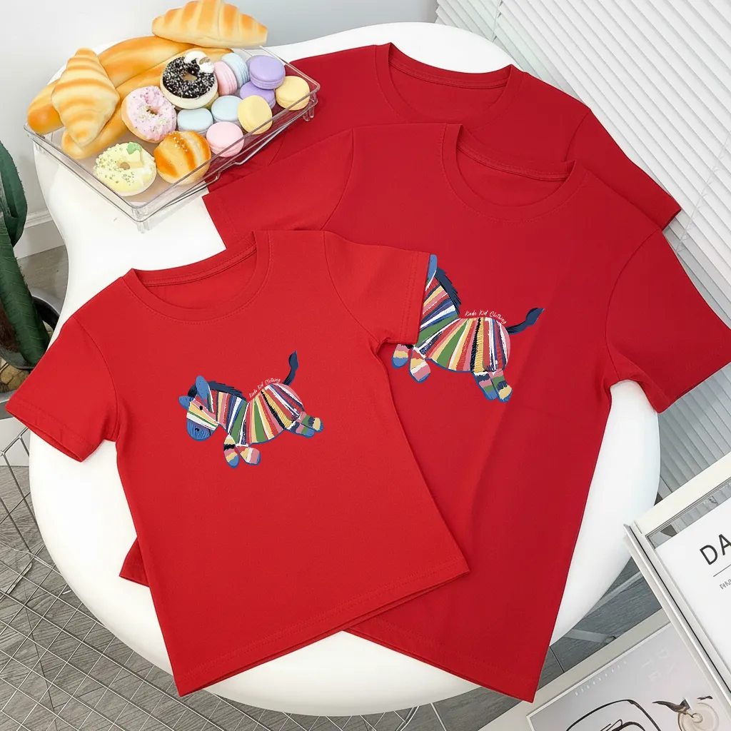 Áo thun gia đình Tết Bính Ngọ Kado vải cotton co giãn thoáng mát dày dặn form rộng 2905_thumbnail_8