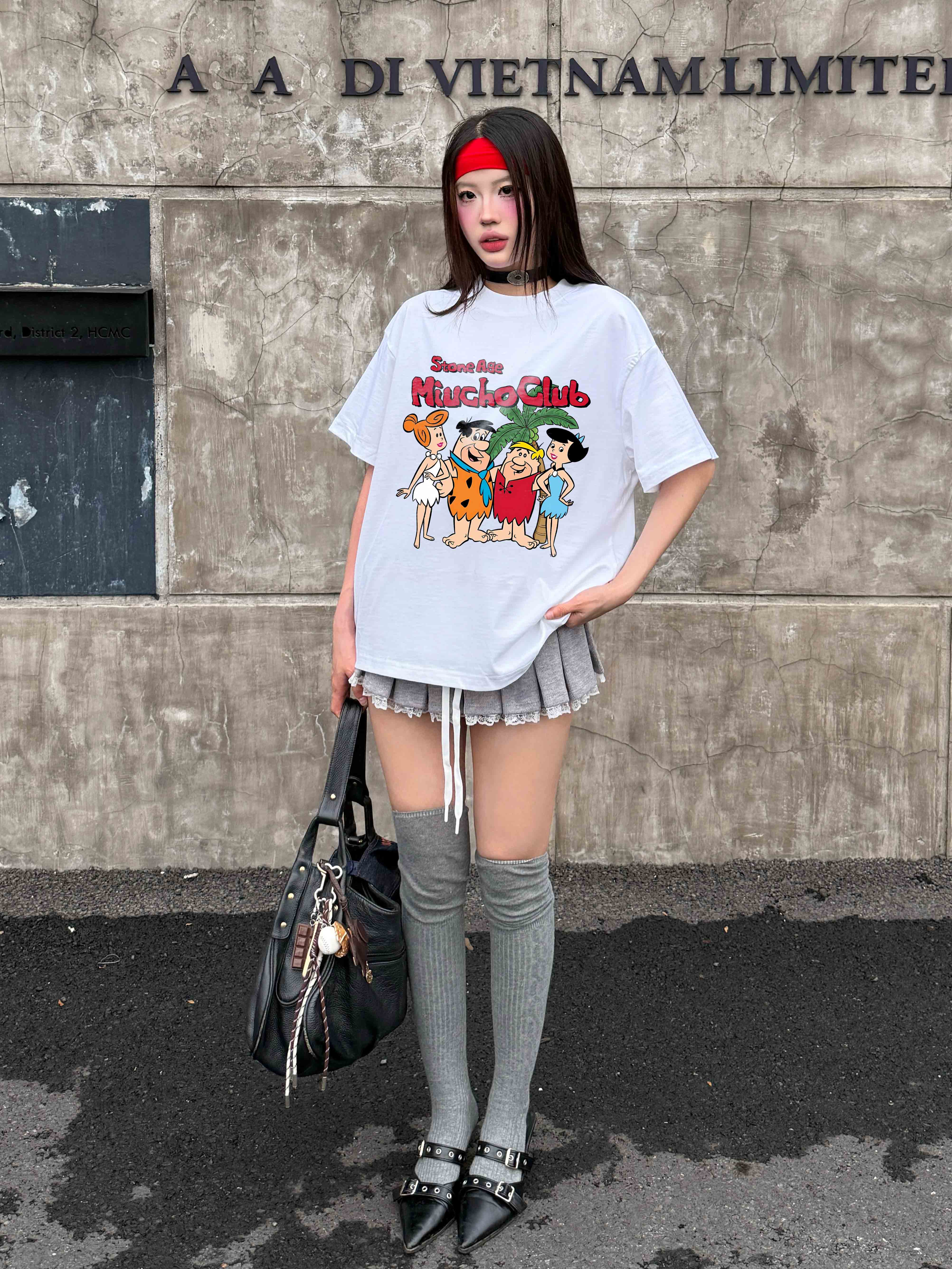 Áo thun boxy cotton 2 chiều AXD2418 Miucho tay ngắn cổ tròn phong cách cổ điển_thumbnail_3