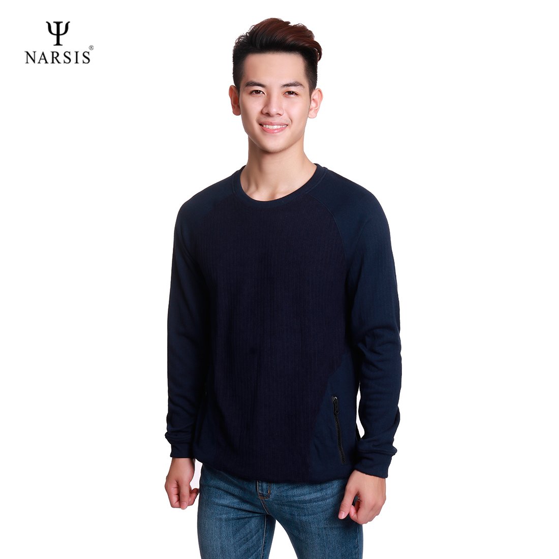 ÁO NAM THU ĐÔNG D7053 NARSIS CHẤT LIỆU THOÁNG MÁT, DỄ CHỊU, THOẢI MÁI CẢ NGÀY, DỄ VẬN ĐỘNG_thumbnail_1