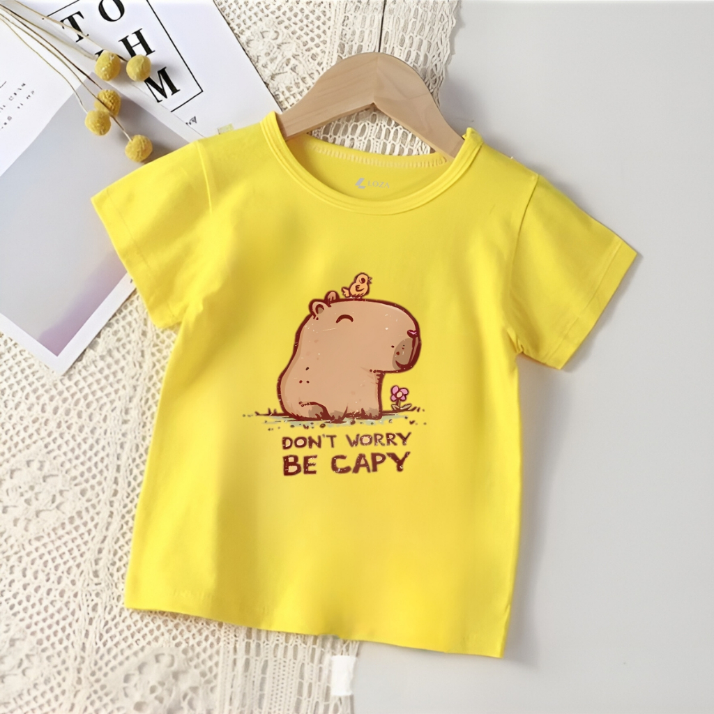 Áo thun trẻ em in hình Capybara - Loza Kids G0201
