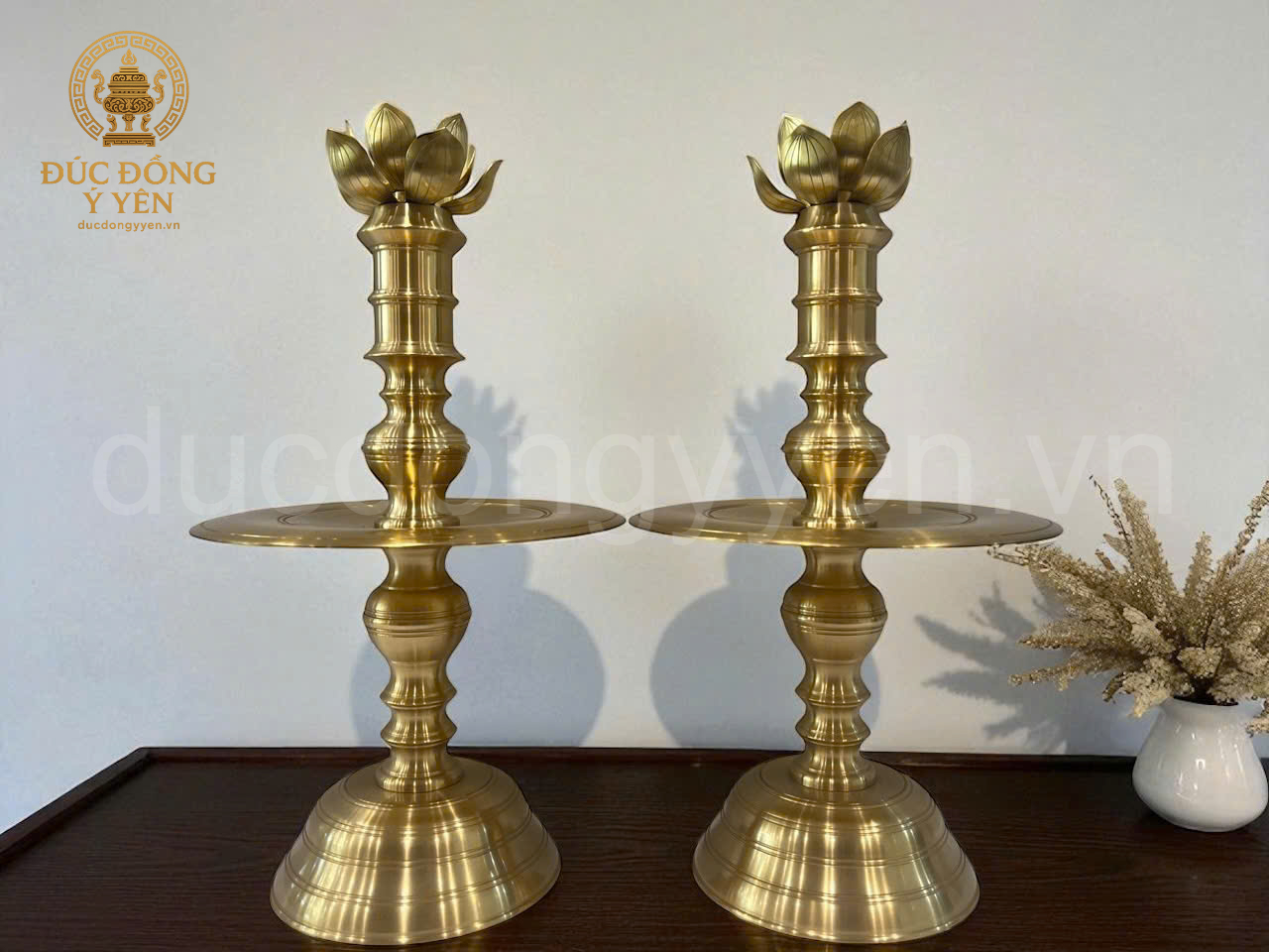 Bộ đỉnh thờ tam sự hoa văn sòi đúc đồng vàng cát tút _thumbnail_3