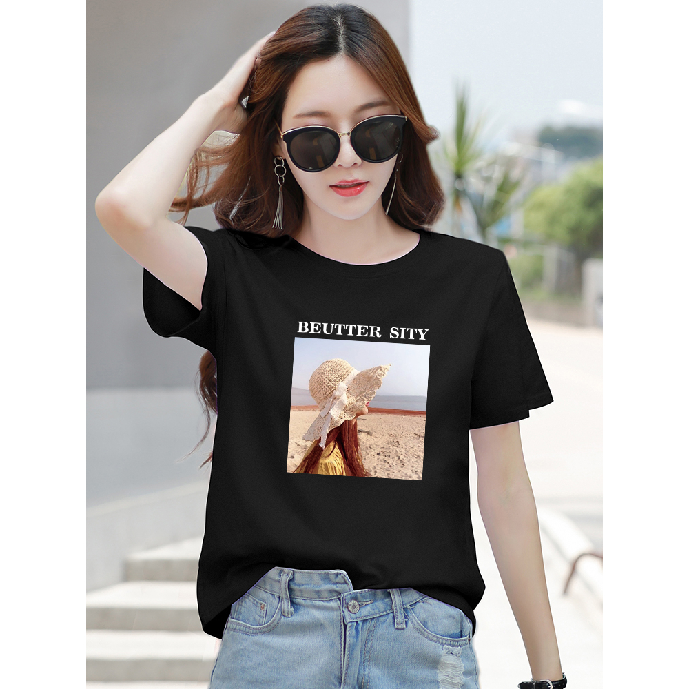 [Form Rộng] Áo phông nữ form rộng in hình cô gái - Áo thun nữ chất thun cotton Loza - CT6249_thumbnail_0