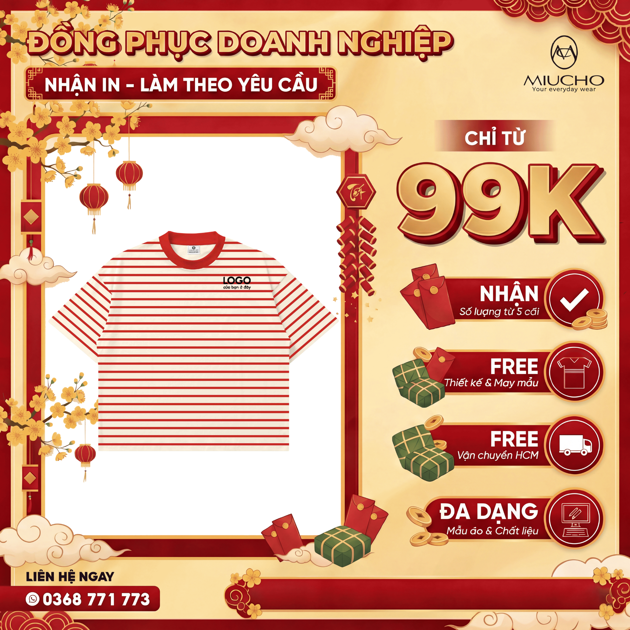 Áo thun form boxy Miucho vải thun rib thoáng mát tay dài cổ tròn kẻ sọc mix màu AT00057