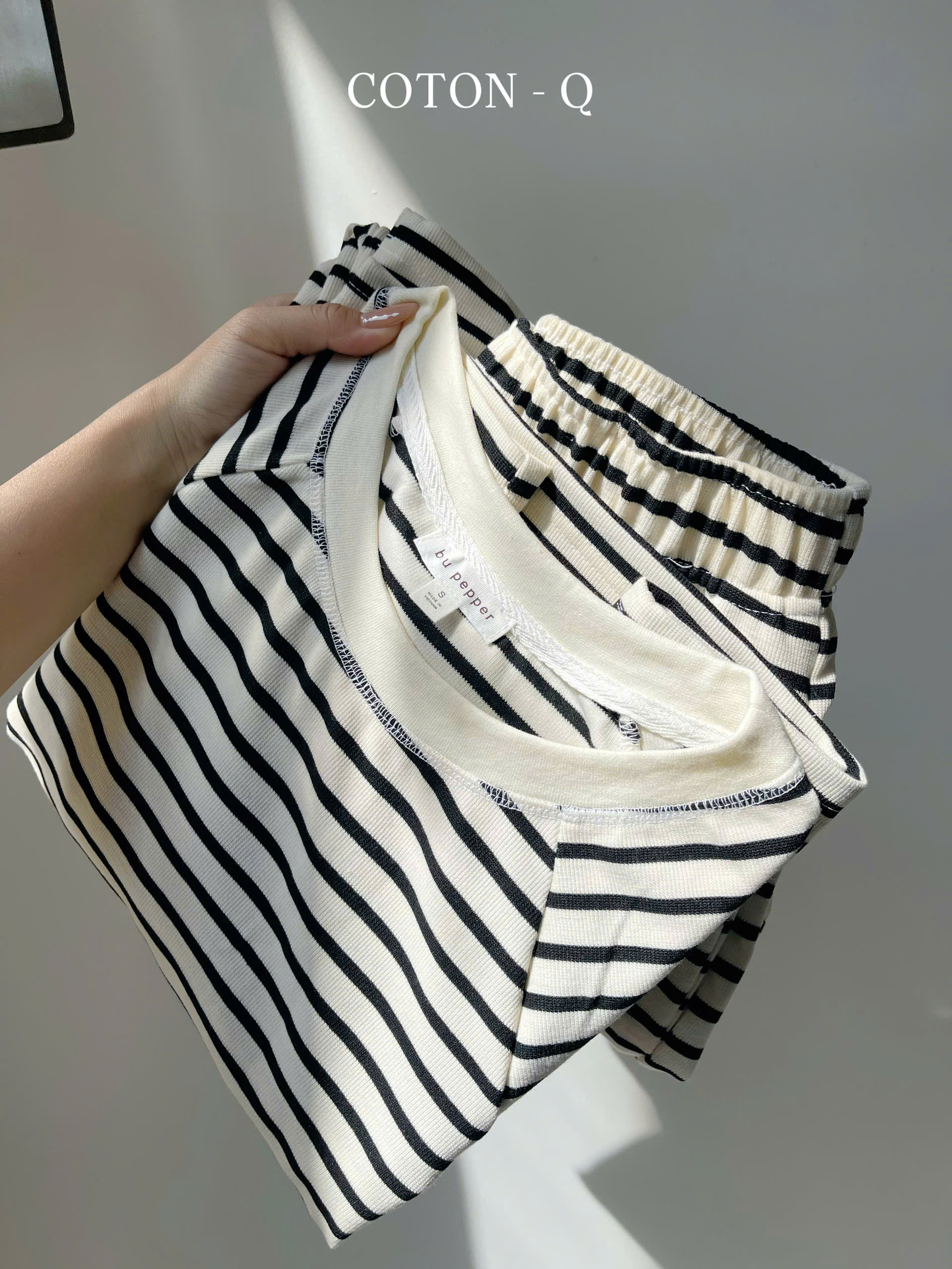 Set áo tay dài + quần phối sọc ( NÂU )_thumbnail_10