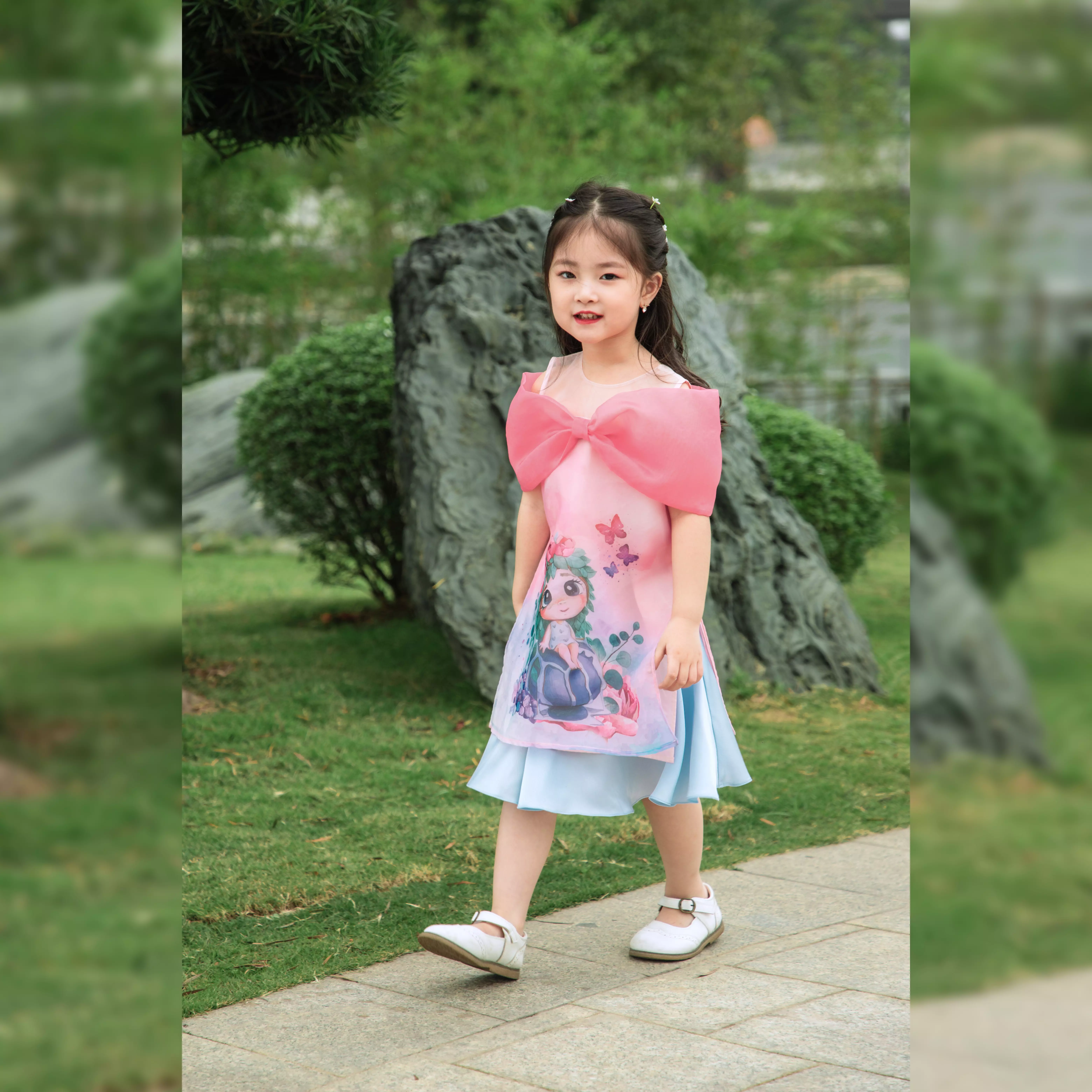 Áo dài phối nơ trước ngực_thumbnail_3