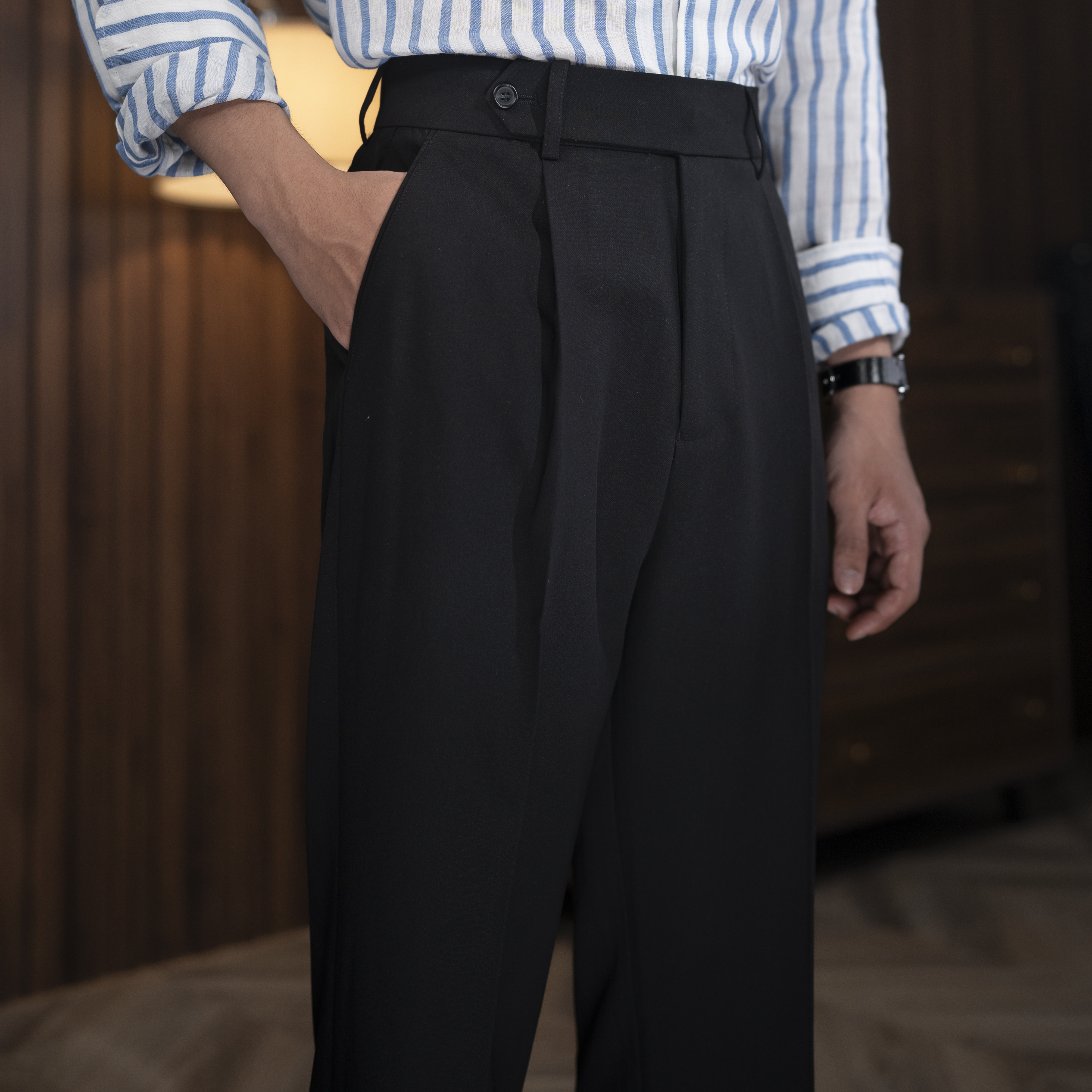 Straight-Leg Dress Trousers