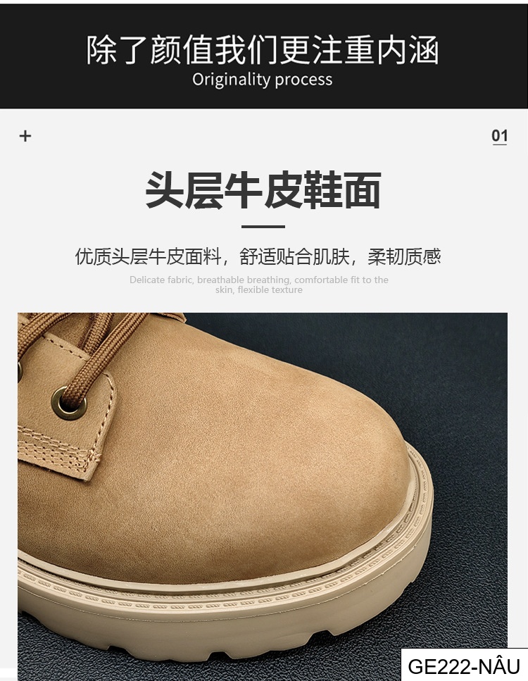 GE222 - Bốt Martin da thật cho Nam, Giày mẫu mới mùa thu, Bốt Da thường ngày Da bò lớp đầu, bốt ngoài trời dễ phối phong cách Anh, nam_thumbnail_8