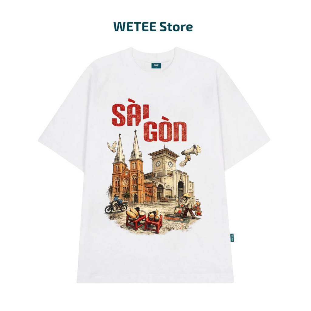 Áo thun unisex UX30-1181 địa điểm nổi tiếng SÀI GÒN dáng oversized local brand WETEE_thumbnail_1