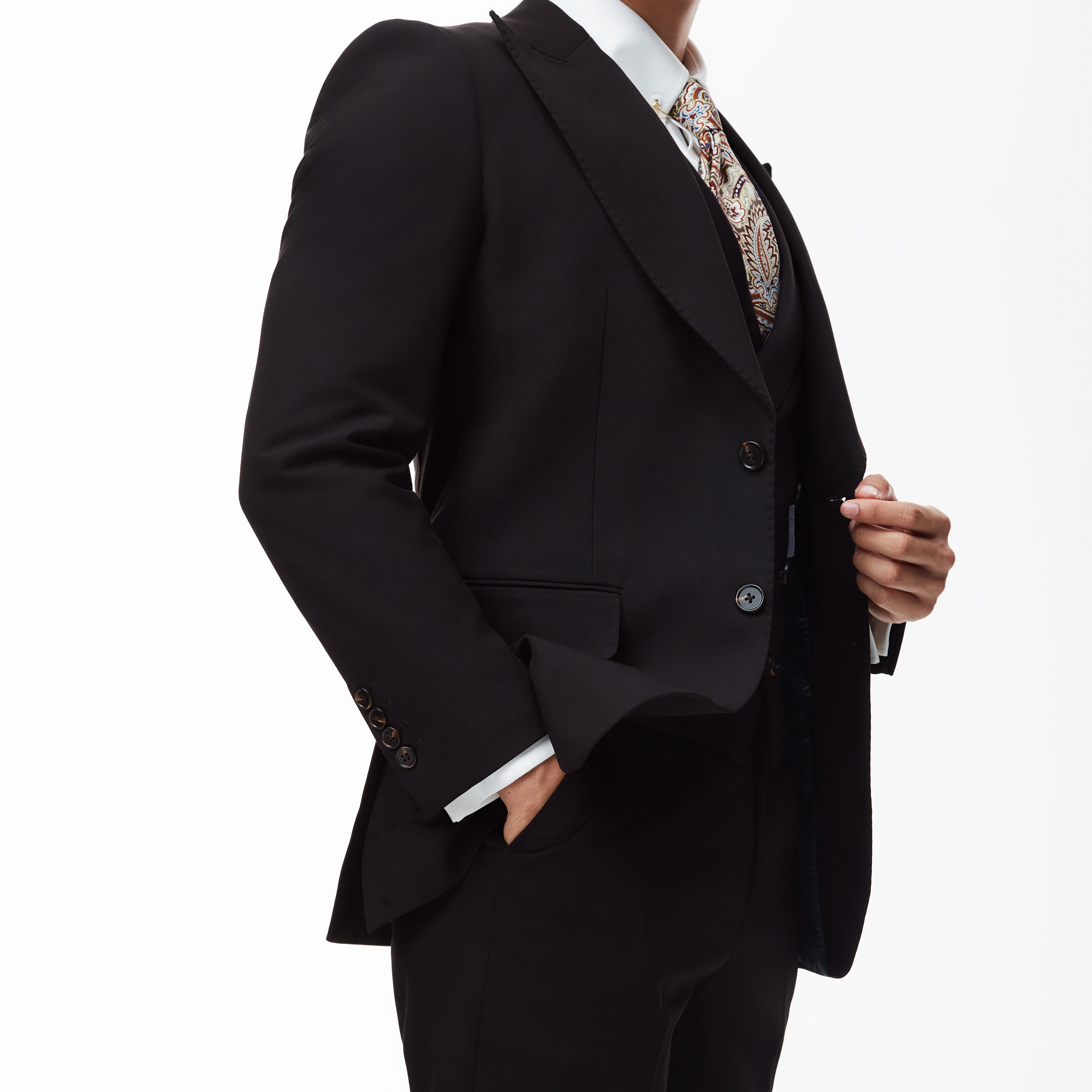Bộ Suit Milano Đen (Jacket + Waistcoat + Trousers)_thumbnail_8