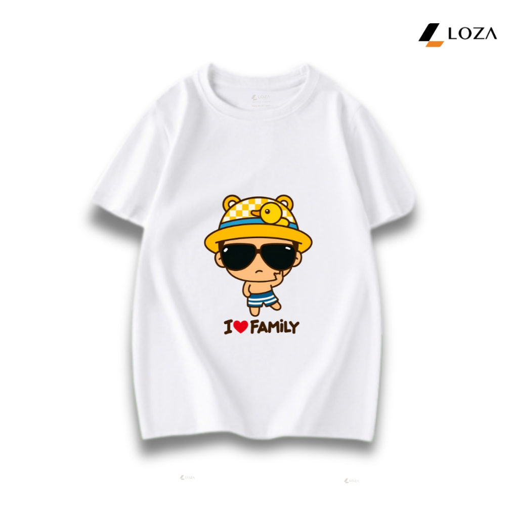 Áo phông gia đình 3-4-5 người in hình Chibi I love Family - LOZA GĐ500_thumbnail_0
