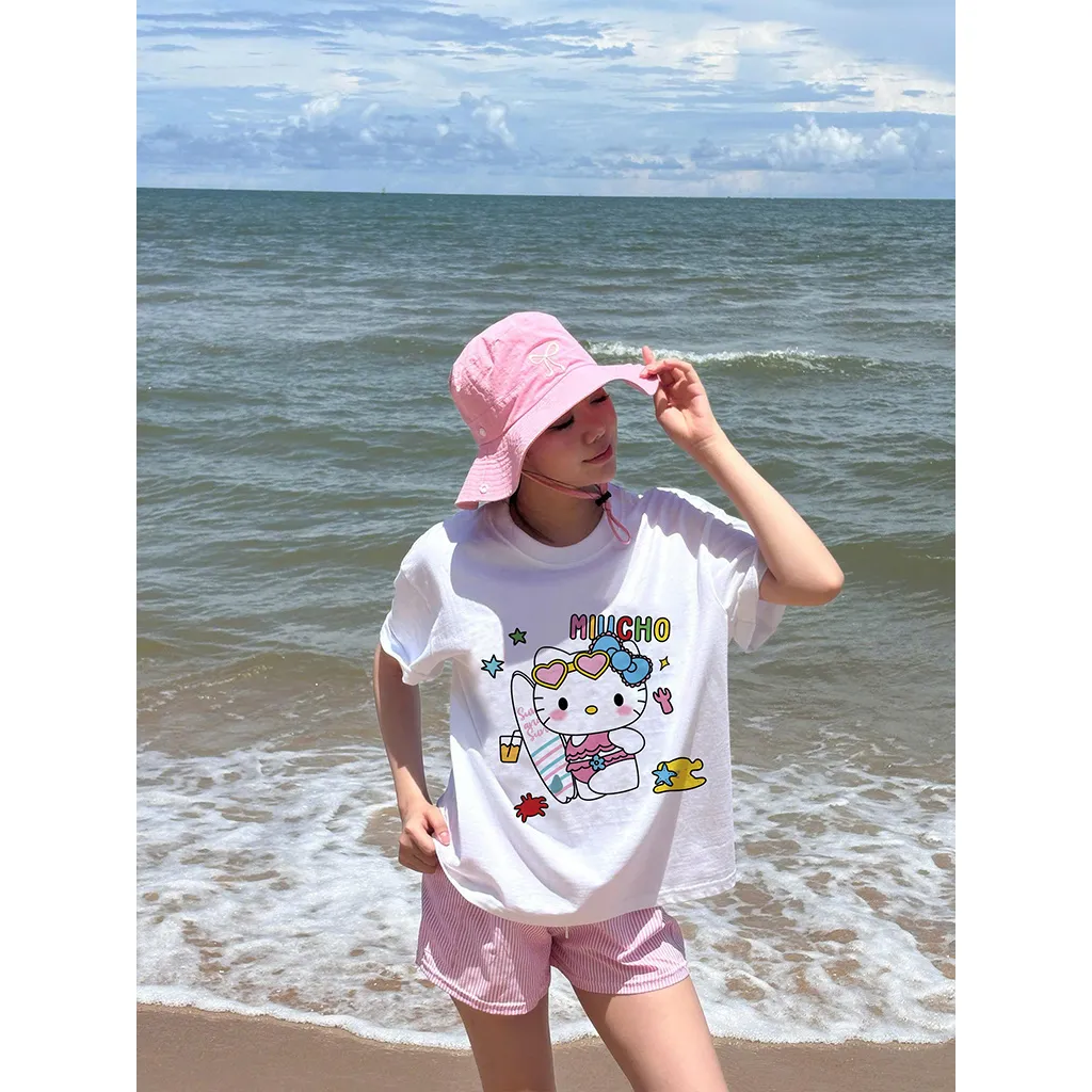 Áo thun boxy kitty mùa hè cute Miucho 3366_thumbnail_3