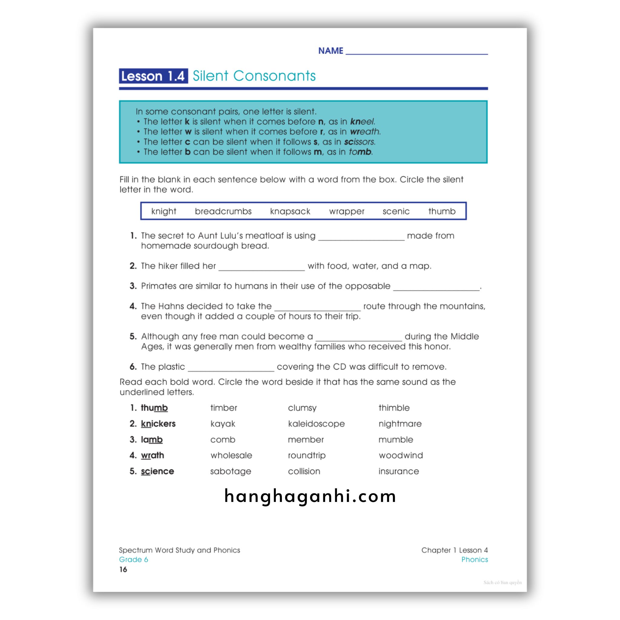 Sách Spectrum Word Study and Phonics Workbook Grade 6_thumbnail_4