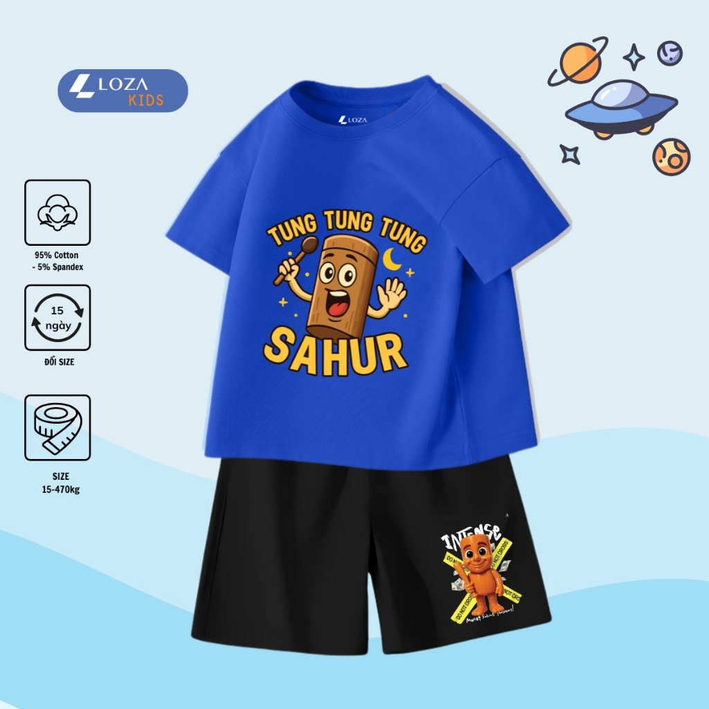 Bộ đồ bé trai in hình 'Tung tung tung sahur' - Loza Kids SB413_thumbnail_4
