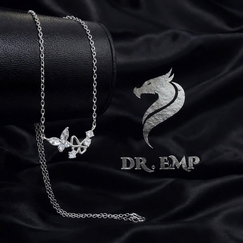 Vòng cổ bạc xi kim bướm trắng_thumbnail_3