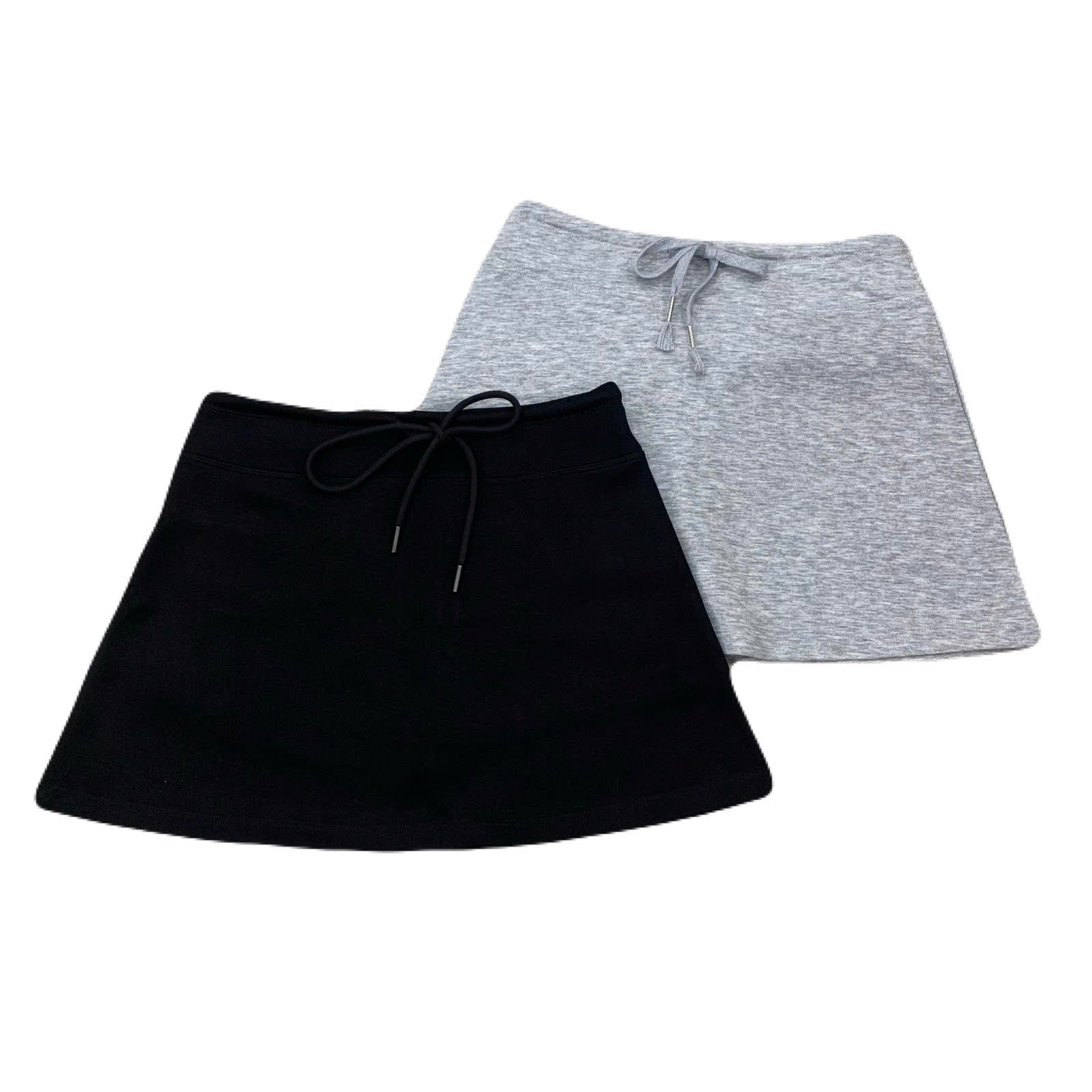 HS61 Chân váy thun umi phối túi ( XÁM )