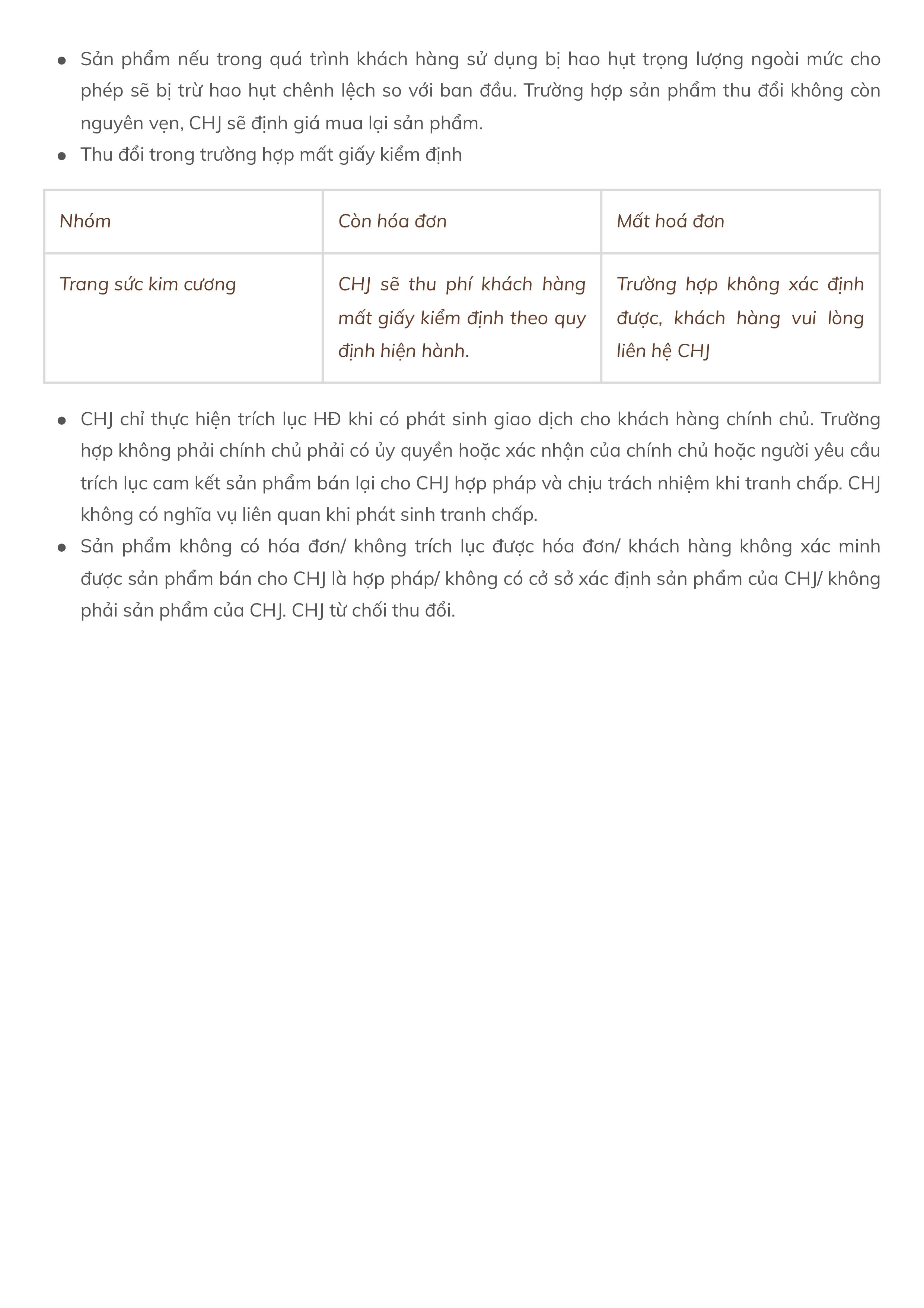 Chính sách thu đổi - bảo hành CHJ-hình ảnh-1