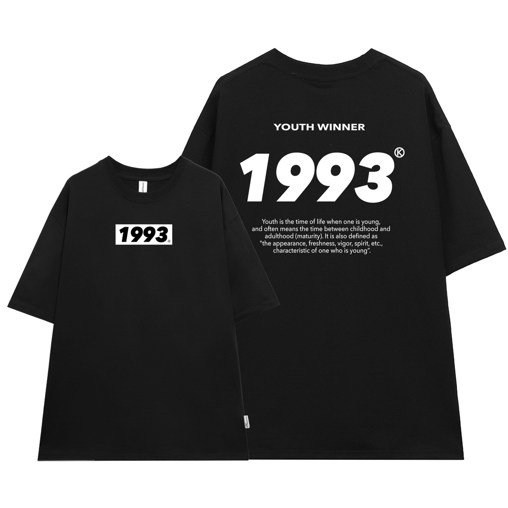 Áo thun unisex form rộng chất vải cotton dành cho nam nữ Miucho AT283 in năm sinh 199x_thumbnail_15