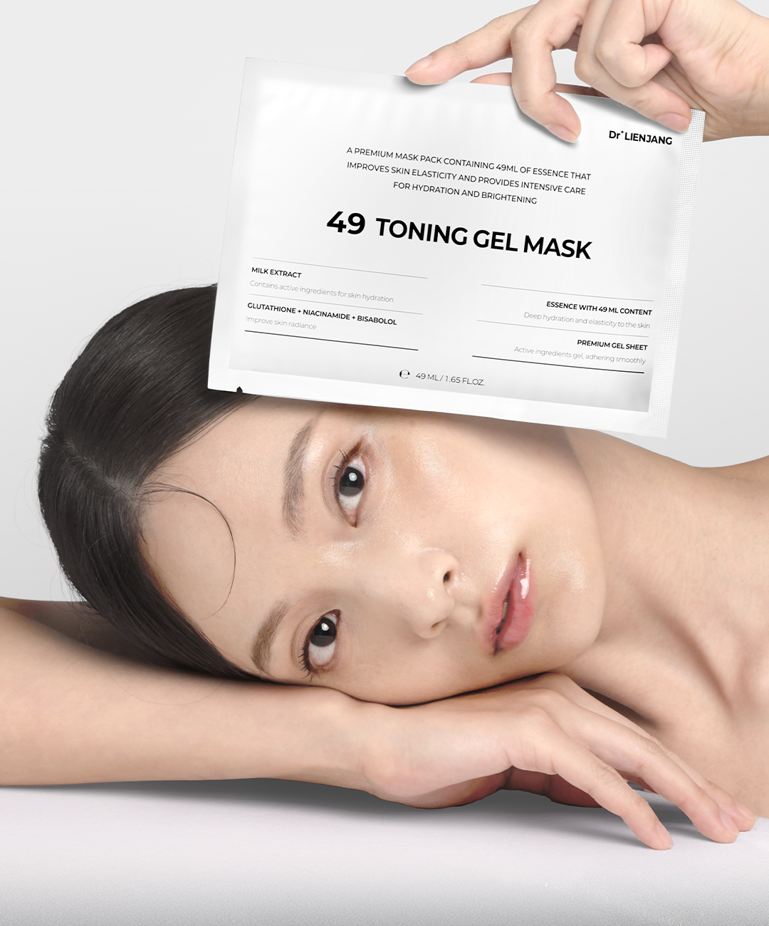 DR LIENJANG 49 TONING GEL MASK - Mặt Nạ Lai Gel Cao Cấp Dưỡng Sáng Phục Hồi Da Hybrid Gel Mask - Snow Extract 200nm, Glutathione, Tranexamic Acid - Hybrid - 49ml x 5 - [DLJ007]_thumbnail_1