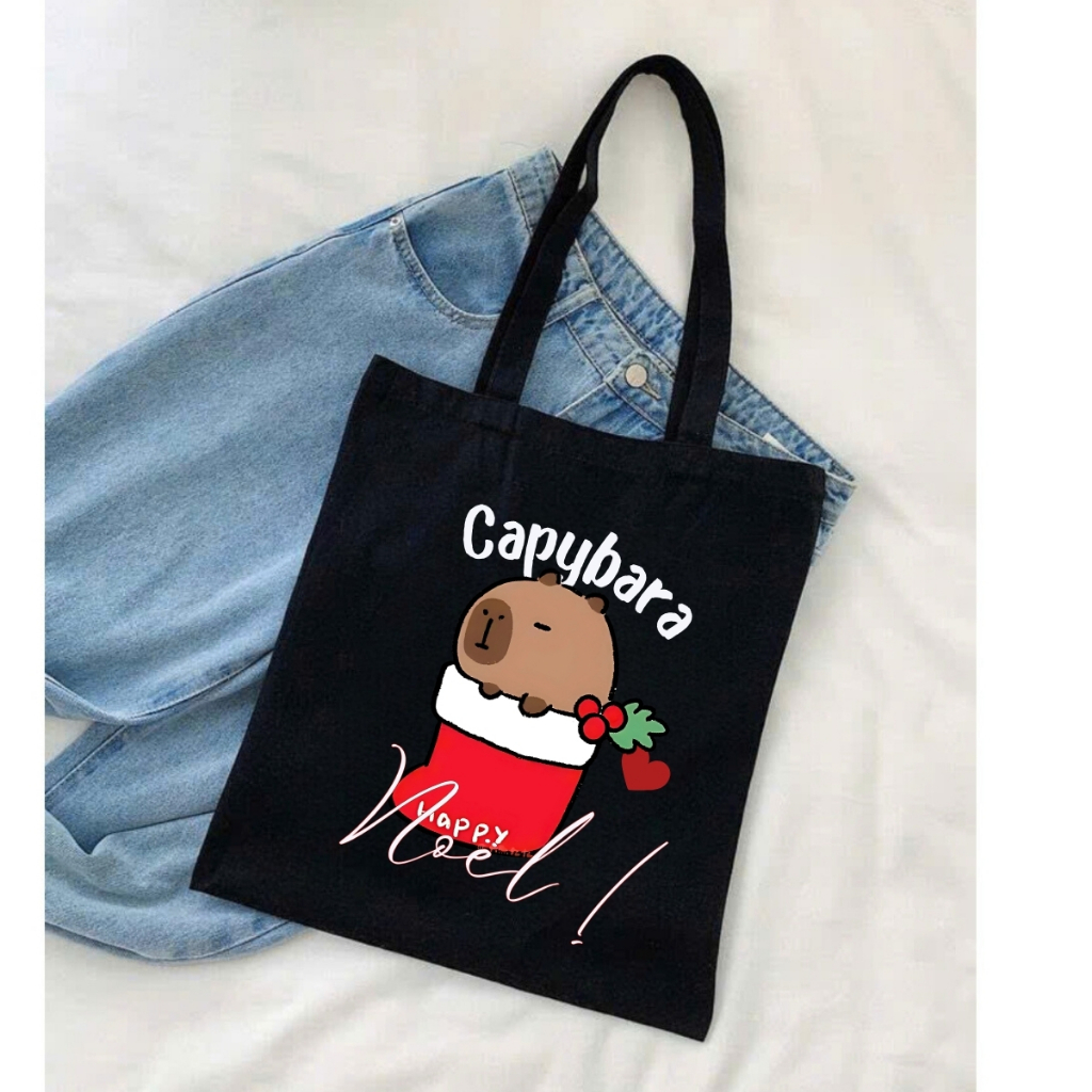 Túi Tote Capybara-Túi vải canvas có túi phụ và khoá kéo đựng vừa A4 và laptop (33x37cm) - TOTE02_thumbnail_30