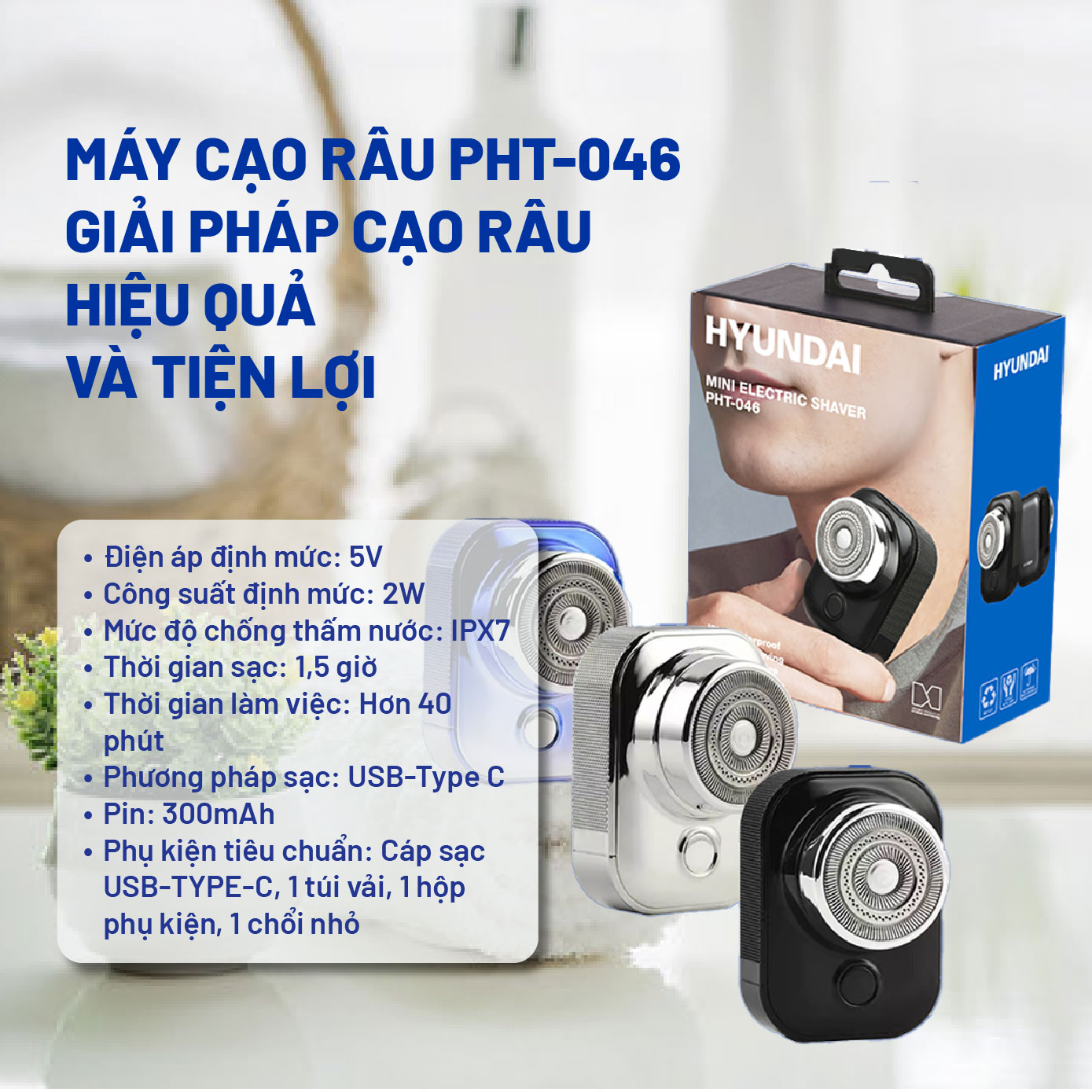Máy cạo râu Hyundai - PHT-046 BK & BU_thumbnail_6
