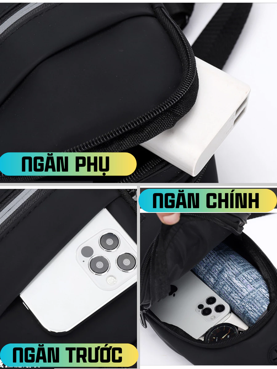 Túi đeo chéo nam mini chống nước thời trang Hàn Quốc đựng điện thoại đi chơi_thumbnail_1