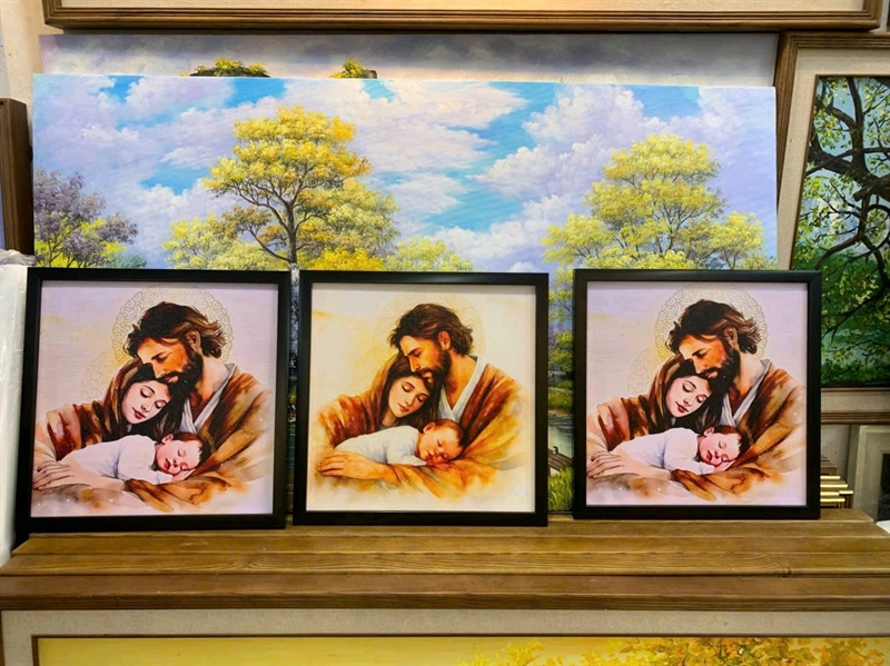 Tranh canvas Gia Đình Thánh Gia 40x40cm