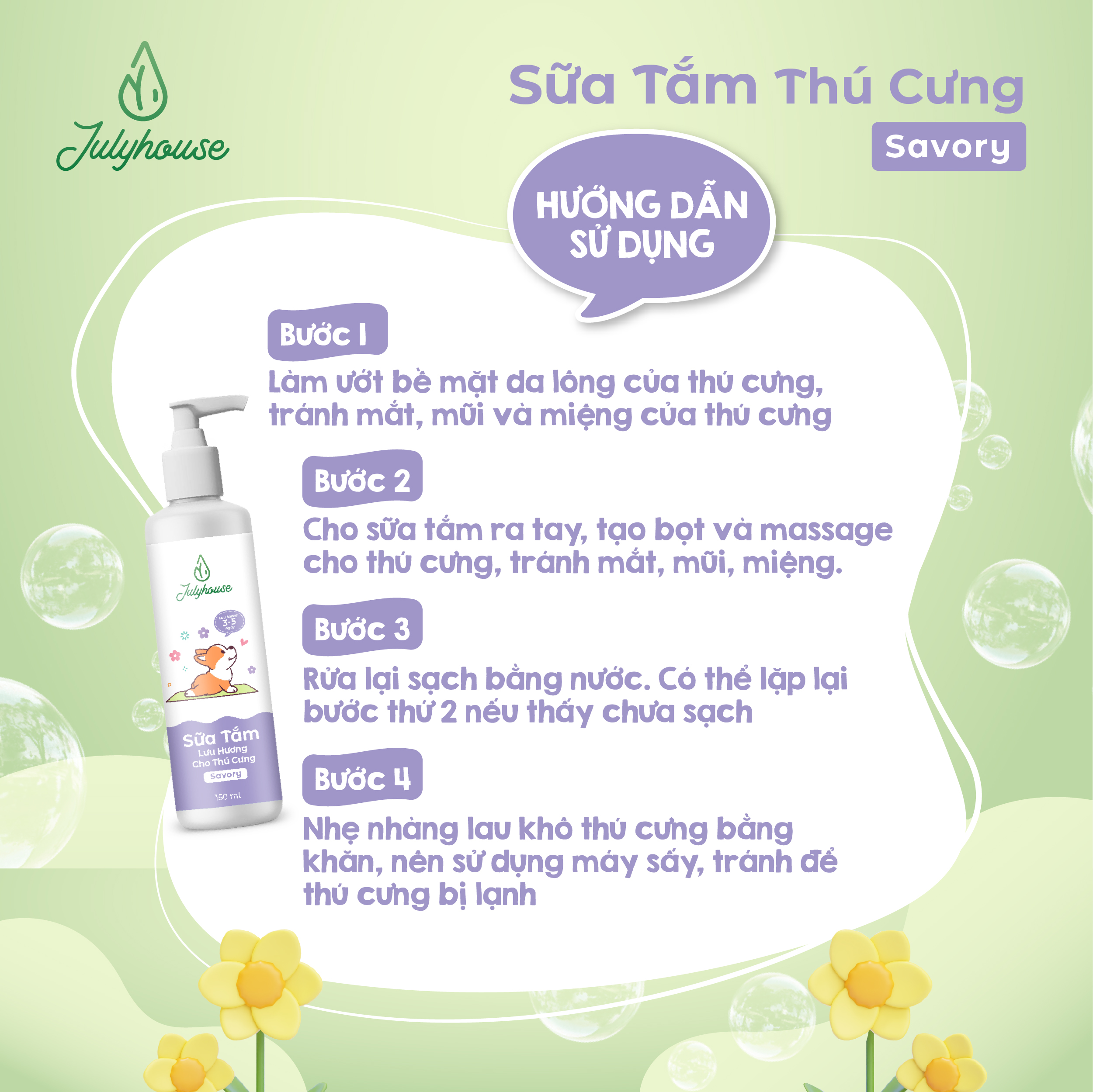 Sữa Tắm Lưu Hương Cho Thú Cưng Savory Julyhouse_thumbnail_4