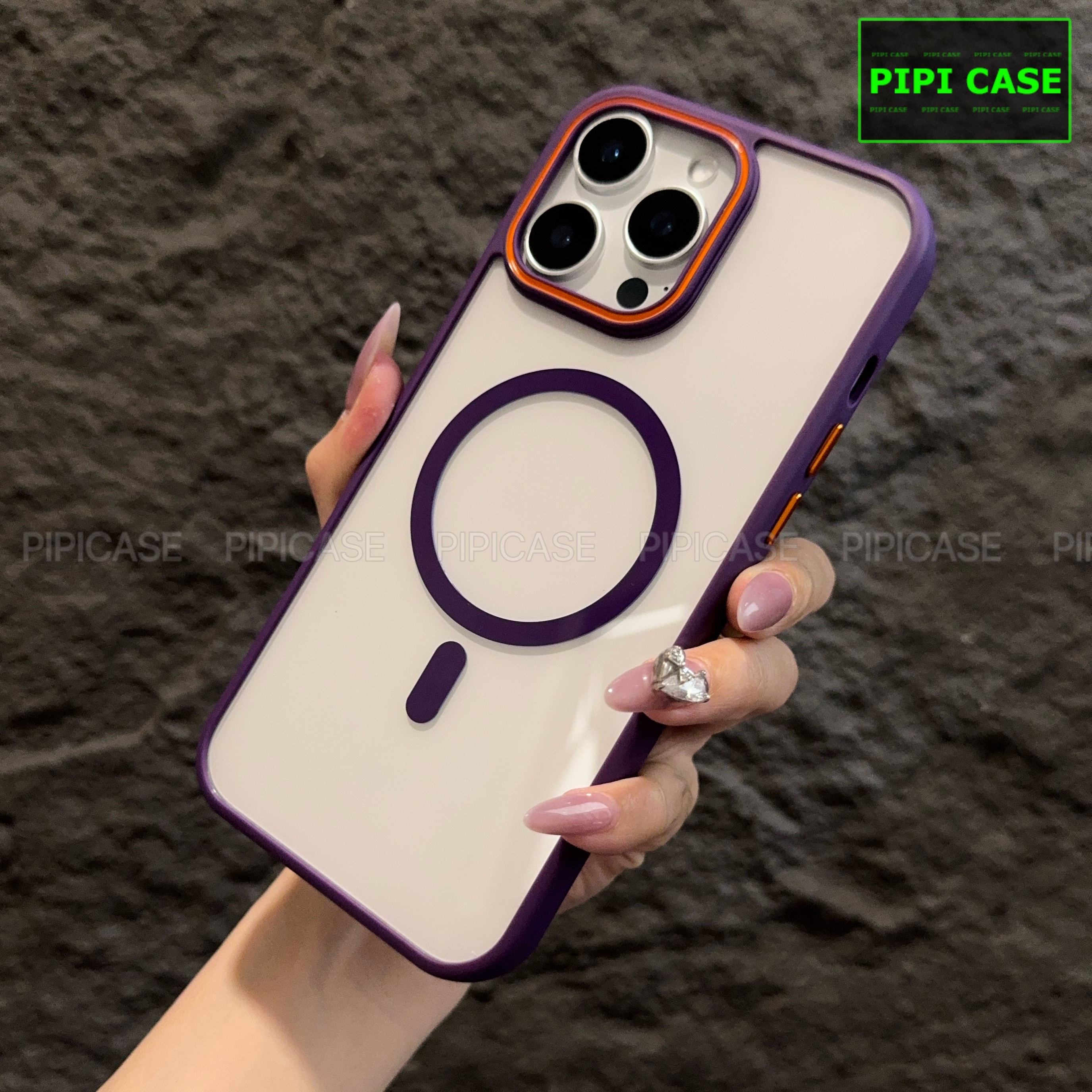 Ốp Lưng iPhone 16 Pro - KM Color - Tím