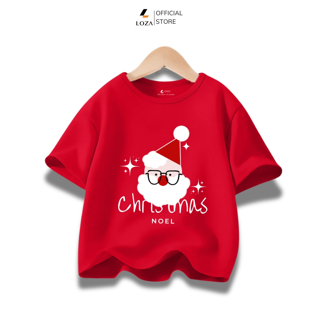 Áo thun bé gái, bé trai NOEL cho bé từ 15-40kg - Áo phông trẻ em Loza Kids- Mã AT031_thumbnail_0