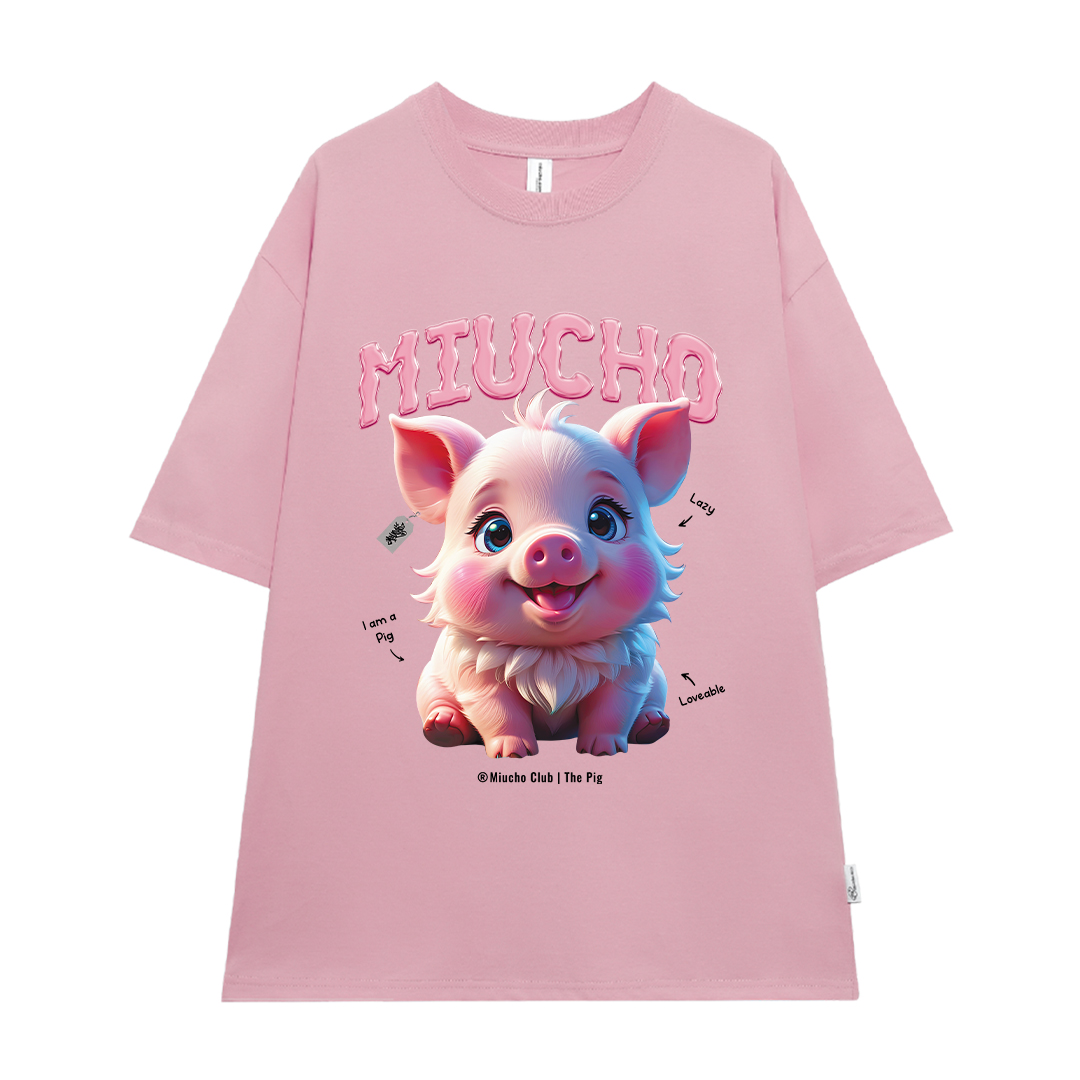 Áo thun form rộng 12 con giáp tuổi Hợi (tuổi heo) ATD1242 Miucho tay ngắn cổ tròn in mix_thumbnail_13