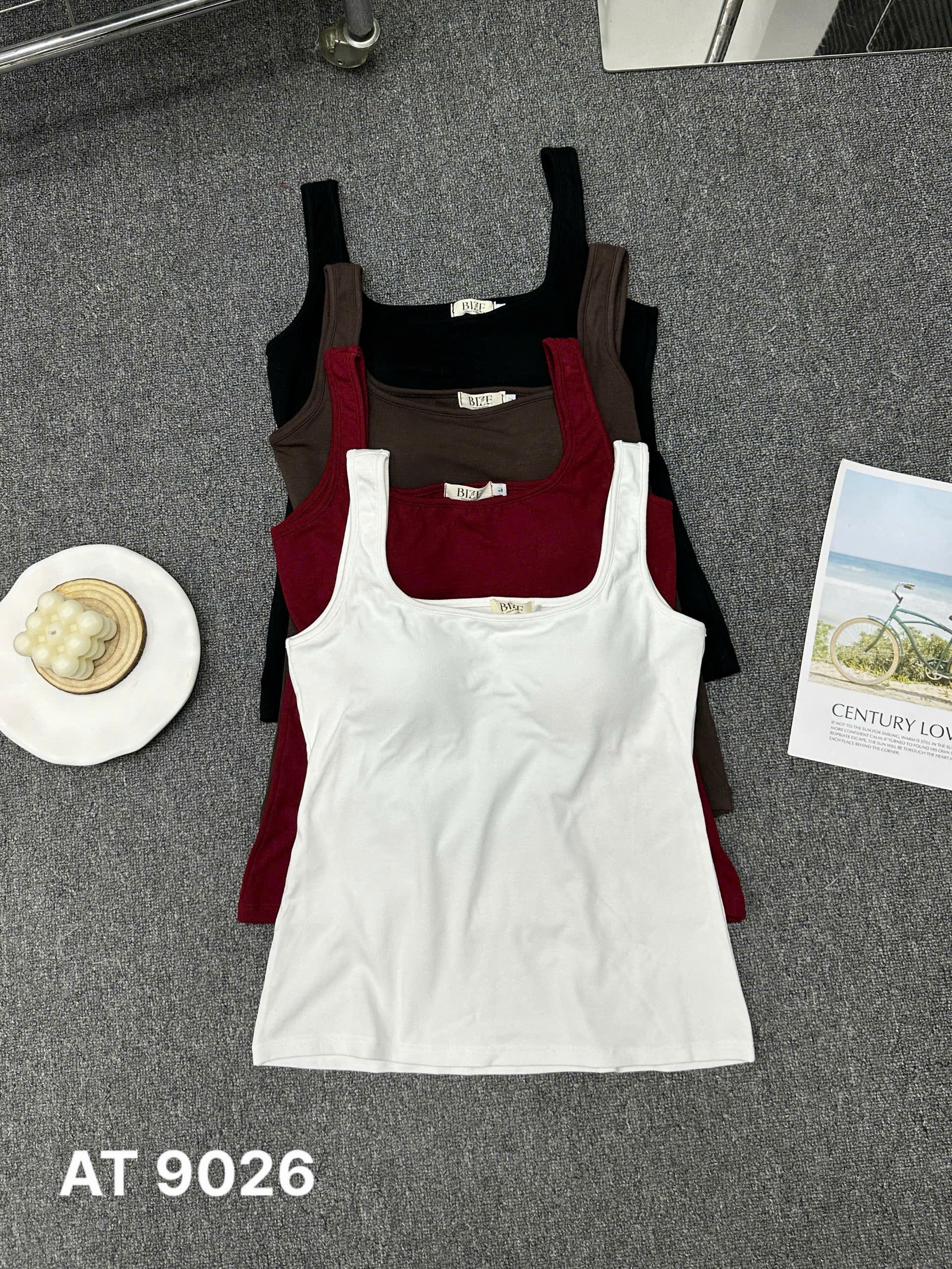 Áo 2 dây bản to cổ U bigsize AT9026 dành cho nàng béo mập từ 55-90kg