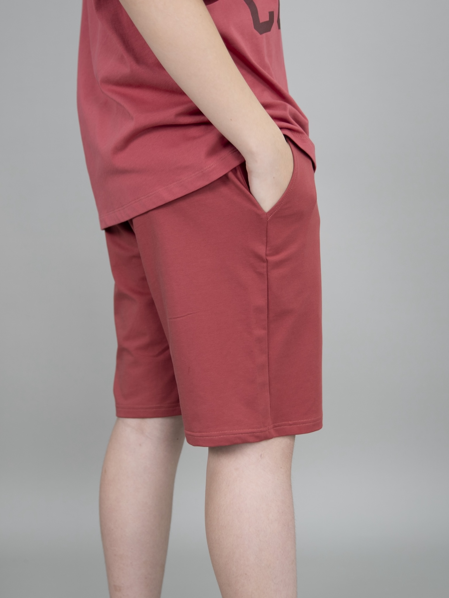 Quần short da cá đỏ mận WEST_thumbnail_2
