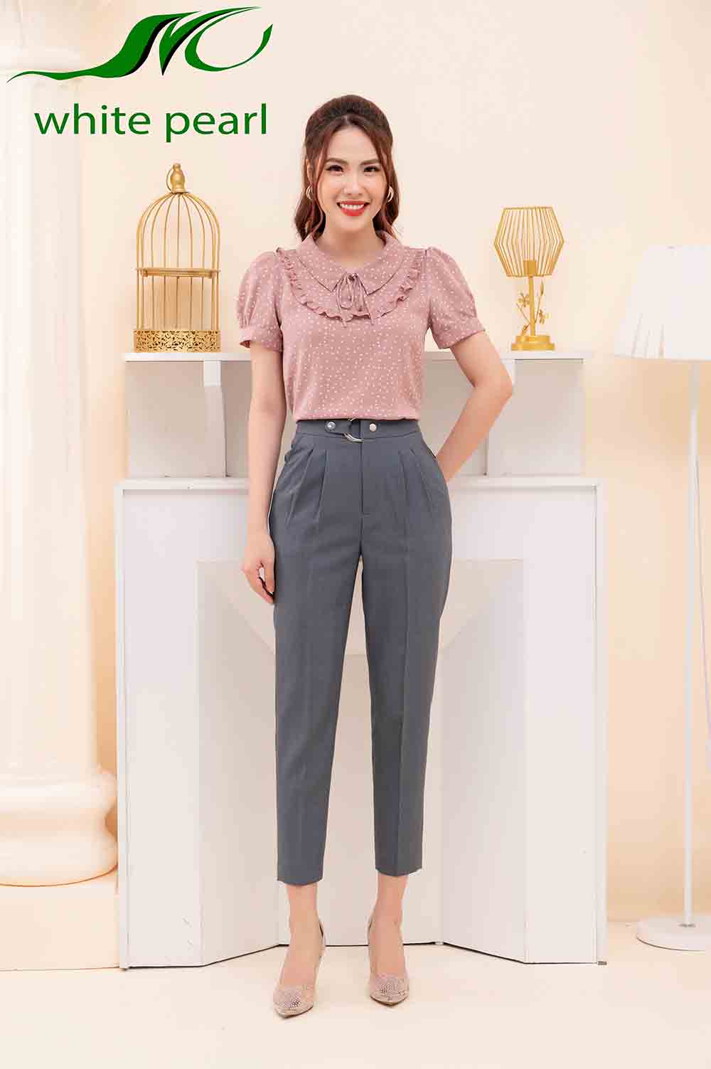 Quần baggy nữ thời trang công sở cao cấp White Pearl_thumbnail_2