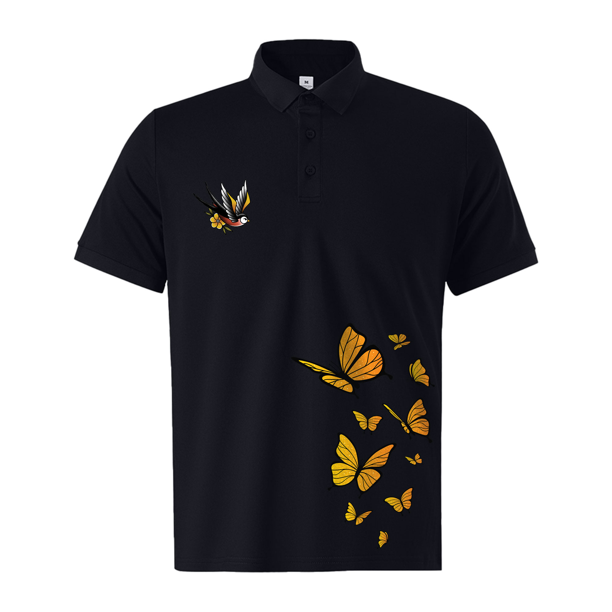 Áo polo nam form vừa 1912 Miucho Iconic vải cá sấu đứng form thoáng mát in artwork_thumbnail_11