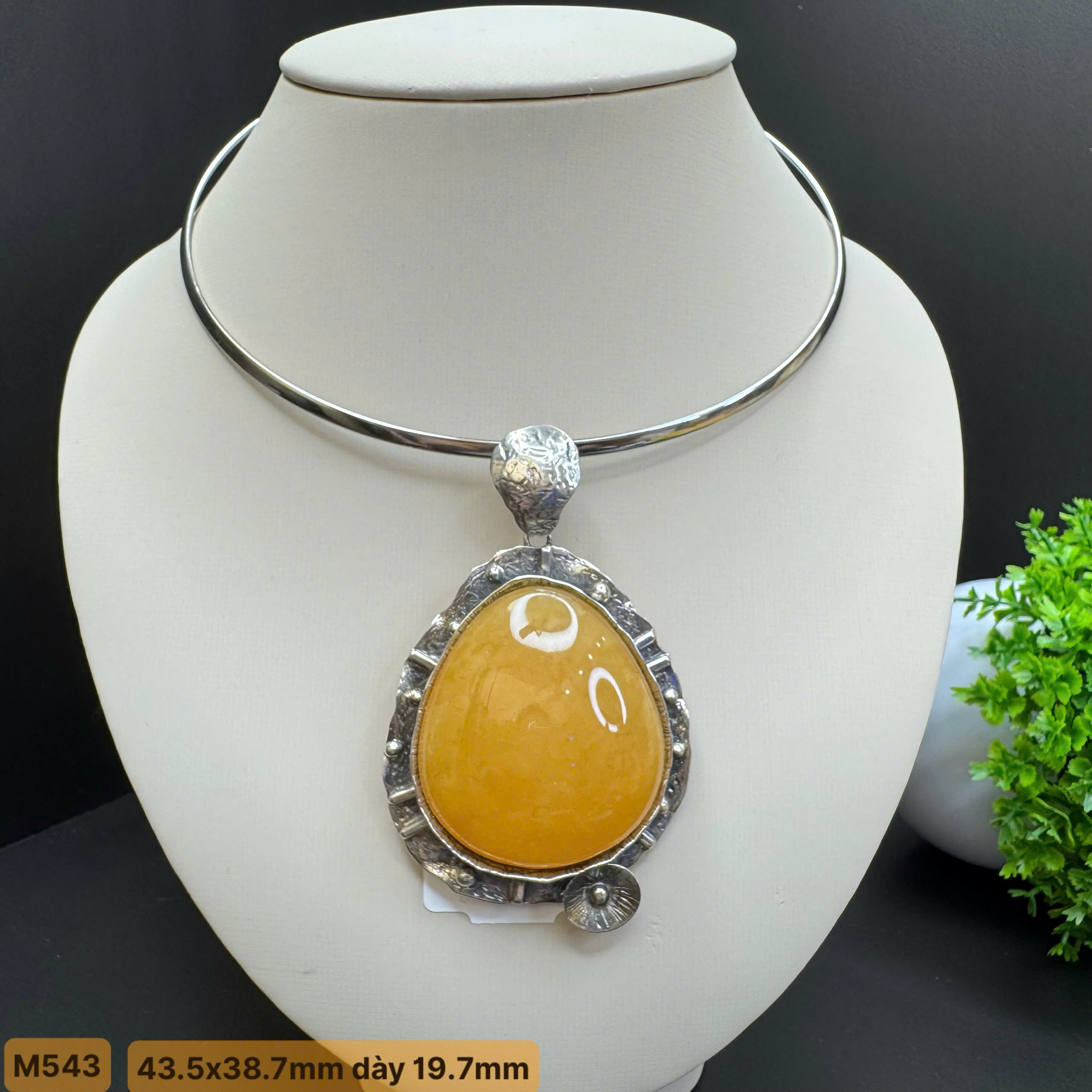 Mặt Vòng Mật Mix Bạc Thiết Kế - M543