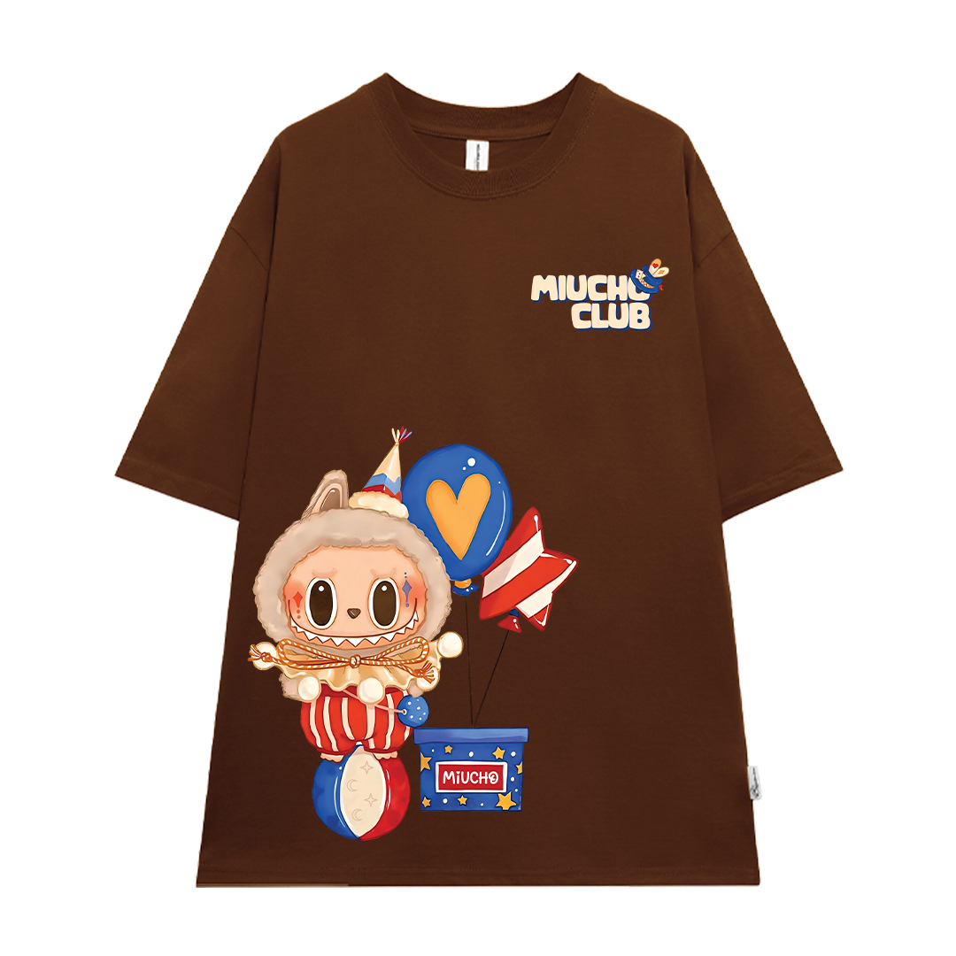 Áo phông labubu form rộng nhiều màu ATD1449 Miucho vải cotton cổ tròn in mix_thumbnail_11