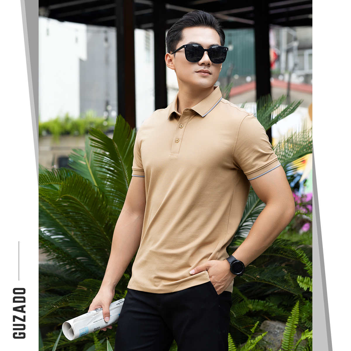 Áo Polo Nam Guzado Vải Coolmax Cá sấu Co Giãn MPS207_thumbnail_3