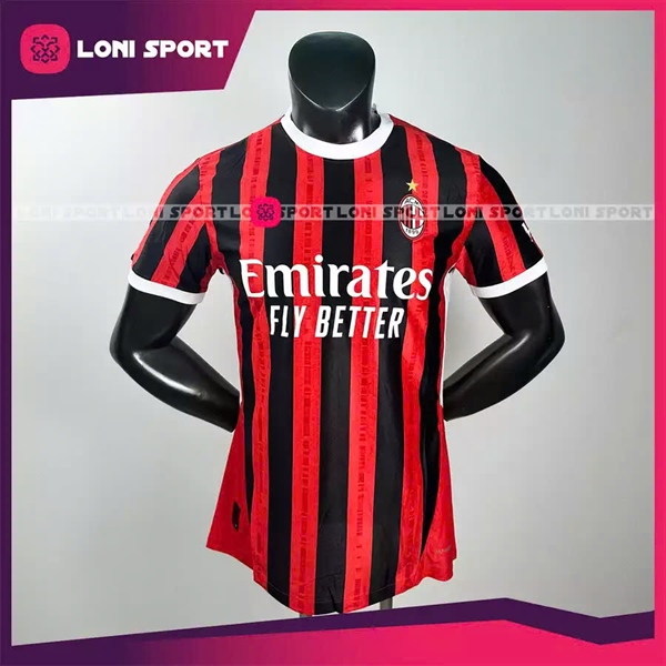 Áo AC Milan sân nhà đỏ đen 24/25 SF